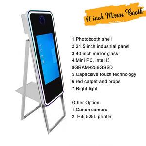 Cabina de Fotos con Espejo de 40 Pulgadas Estilo Vintage, Compatible con Cámara e Impresora para Bodas y Eventos - Product Image 4