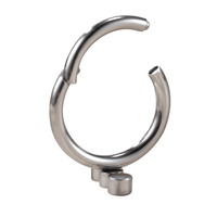 Anneau de nez en titane pour femmes, Piercing, bijoux de corps, 3 CZ, Blaze, Center, anneaux à charnière, vente en gros, ASTM F-136
