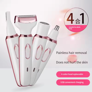 Ensemble combiné <span class=keywords><strong>de</strong></span> rasoirs pour femmes 4 en 1 pour sourcils, nez, visage et corps - Product Image 1