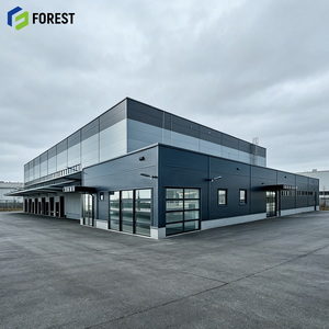 Entrepôt commercial modulaire préfabriqué en acier à portée libre, haute hauteur, pour distribution de marchandises et stockage - Product Image 1