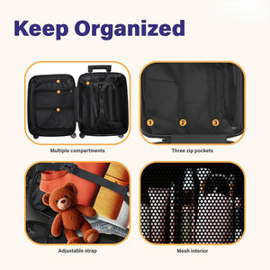 Ensemble de bagages pour enfants modernes de style dessin animé, 18 pouces, coque rigide, roues pivotantes, imperméable, unisexe, bagage à main pour tout-petits, approuvé par les compagnies aériennes - Product Image 4