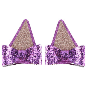 Pinza de Pelo con Orejas de Gato y Lazo Brillante, Pasador de Pelo con Lentejuelas para Niñas, Ideal para Fiestas de Cumpleaños - Product Image 6