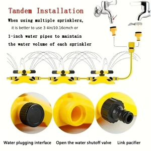 Aspersores Giratorios Automáticos de 360 Grados para Jardín, Césped y Patio, Sistema de Riego con Cobertura de Gran Área - Product Image 6