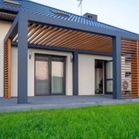 Nouvelle conception élégante de gazebo de patio en aluminium 3x4, résistant au vent et à l'eau, pour une utilisation en extérieur, près de la piscine, au jardin, auvent de protection solaire