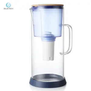 Carpe en verre 3.5l, purificateur d'eau, filtre à eau alcaline, pichet avec poignée pour eau à boire, livraison gratuite