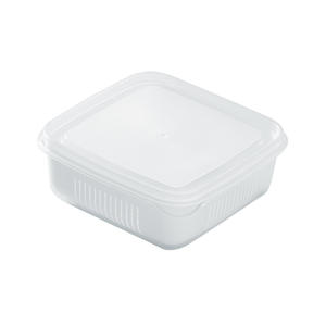 Contenedor de Almacenamiento de Alimentos Cuadrado de la Tienda de la Fábrica Jiangquan, con Tapa Hermética con Clip para Refrigerador, para Cebolla, Ajo y Jengibre - Product Image 1