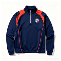 Maillot de football de sublimation Forsend, kit personnalisé, uniforme grande taille, bleu marine et orange, pour entraînement d'équipe, respirant, coupe ample