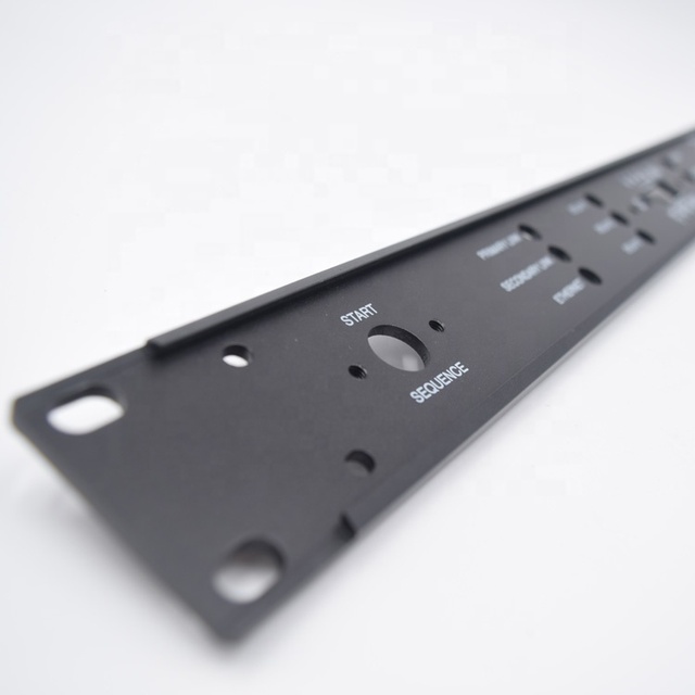 Custom Made High Quality Metal Front Control Panel Plate for Stereo Amplifiers With Button Holes and Silk Screen Printing Signs
