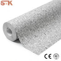 Rollo de Suelo Vinílico Homogéneo de PVC, Comercial, Antibacteriano, Impermeable, de Grado Médico, de 2 mm, Plástico, No Direccional