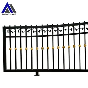 Supplier Wholesale Outdoor Perimeter Fence House Yard Backyard Wrought Iron Fence