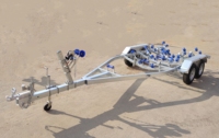 Remorque pour bateau en aluminium de 6,5 m avec frein hydraulique et bâches en polyéthylène, VIN, DOT et prix d'usine en promotion