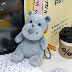 Fabrika doğrudan toptan peluş rinoceros oyuncak PP dolum yumuşak oyuncaklar yüksek kalite mükemmel Unisex tatil hediye doğum günü hediyesi - Product Image 5
