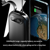Nouvelle batterie externe portable 10000mAh 2024, rechargeable par USB, chauffe-mains électrique avec chauffage, recharge, chauffe-mains, trésor