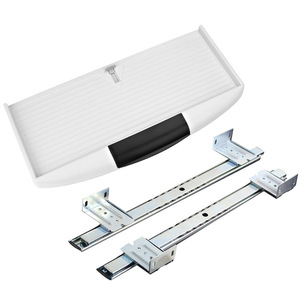 Thickened Hanging Keyboard <b>Drawer</b> Slide Rails 1.8mm Silent Damping Buffer 2 Section For Desk Use - Product Image 5