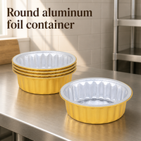 Boîte d'emballage alimentaire jetable en aluminium rectangulaire doré avec couvercle en PP, résistante au four, pour la restauration aérienne