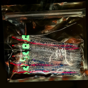 Señuelo de pulpo luminoso hueco y colorido con estampado biónico, 12cm 4g, cebo artificial blando de calamar multitanqueles sin anzuelos para marlín - Product Image 6
