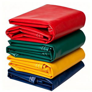 Hot Selling Heavy Duty Waterproof Flame Retardant Anti-UV Plain Large Camping <b>Tarp</b> Outdoor Cover 550gsm PVC Curtain - Product Image 3
