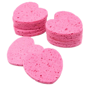 Éponge faciale compressée en gros pour le nettoyage, éponge exfoliante jetable en cellulose rose biologique pour esthéticiennes - Product Image 2