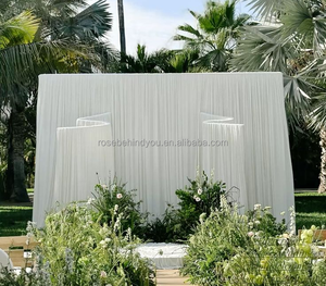 Nueva Tendencia: Muro de Tela Personalizado para Bodas, Cumpleaños, Revistas, Fotomatón, Alquiler para Fiestas, Tela Enrollable Rosa - Product Image 6