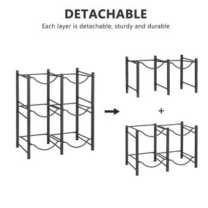 Heavy-Duty 3-Lớp nước quả xô Giá <span class=keywords><strong>5</strong></span> gallon kim loại lưu trữ giá cho 6 thùng hiển thị giá cho chai nước 600D - Product Image 3