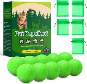 Olio di menta piperita all'ingrosso 10 Count con 5 marsupio tenere i gatti fuori dal prato, cortile, giardino, contro graffio e masticare palla deterrente per gatti - Product Image 1