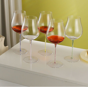 Ensemble de 4 verres à vin <span class=keywords><strong>Riedel</strong></span> Colored Core faits à la main, cristal de luxe sans plomb, gobelets à vin personnalisés - Product Image 3