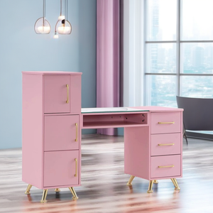 Moderno Salón <span class=keywords><strong>de</strong></span> Arte portátil Rosa tecnología uñas escritorio muebles manicura uñas mesas - Product Image 4