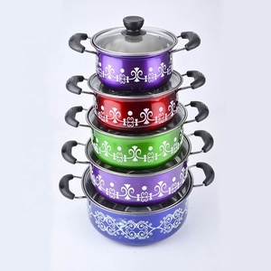 De alta calidad de acero inoxidable olla de cocción y pan de ollas y sartenes utensilios de cocina juegos de cocina con tapas en vidrio - Product Image 5