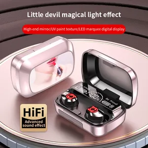 Nieuwste Hoofdtelefoon M23 Spiegel Little Devil Draadloze Headset Smart Touch Oordopjes Bank Power In-Oor Tws Gaming Oortelefoon