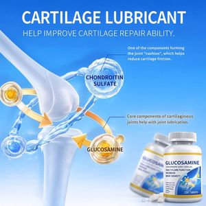 טבליות גלוקוזאמין כונדרויטין <span class=keywords><strong>MSM</strong></span> סיטונאי OEM/ODM למבוגרים, תוסף תזונה לתמיכה בבריאות המפרקים והעצמות ואנרגיה, סידן, תוצרת סין - Product Image 5