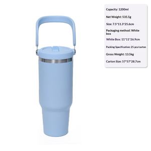 Vaso Térmico de Regalo de 40 oz con Aislamiento <span class=keywords><strong>al</strong></span> Vacío, Acero Inoxidable 304, Asa Curva, Aislamiento Térmico de 12 a 24 Horas, Personalizable - Product Image 6