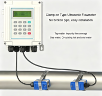 Débitmètre ultrasonique à pince RS485 pour huile/eau, prix usine, personnalisable OEM, précision +/-1,5%, matériau ABS, marque Tianwei