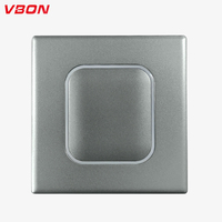 VBQN Fabrication en gros nouveau design 86 panneau 10a 1 Gang 1 voie Gery Pc interrupteurs d'éclairage mural