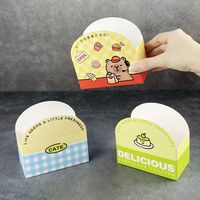 Boîte d'emballage personnalisée biodégradable de qualité alimentaire Fundom pour bagels, pains, sushis, sandwichs et petit-déjeuner