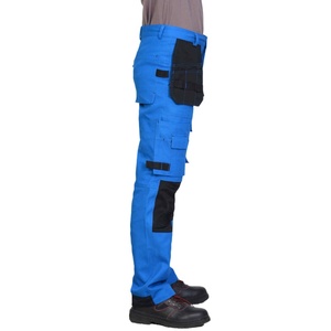 Cotton Acid Fireproof Workwear Pants Reflective Blue Work <strong>Uniform</strong> with Multi-Pockets <strong>Safety</strong> Clothing - Product Image 4