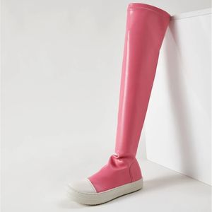 35-44 הנמכר ביותר בסתיו החורף החדש, חומר רך אופנה גבית אופנה נעלי עור גבוהות לנשים - Product Image 5