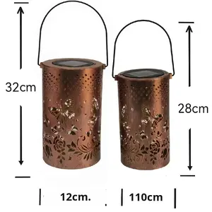 नई नेतृत्व वाली छोटी सौर तितली प्रकाश लोहा कला खोखला लालटेन आउटडोर ip65 वाटरप्रूफ मोनोक्रिस्टलाइन उद्यान सजावट प्रक्षेपण - Product Image 4