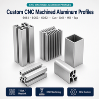 Pièces de profilés en aluminium extrudé sur mesure, usinage secondaire CNC, dissipateur thermique à rainure en T, tube carré, découpe, perçage, fraisage, taraudage, aluminium OEM