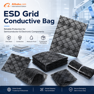 Bolsas ESD Planas Antiestáticas de PE Negro Personalizadas con Impresión de Gravura y Serigrafía para Chips Semiconductores Electrónicos - Product Image 1
