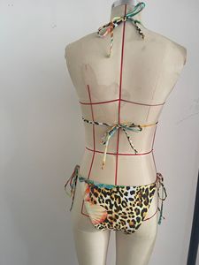 Women's Leopard String Bikini Set two piece leopard bikini set for curvy women leopard print swimwear bikini top for women - Product Image 6