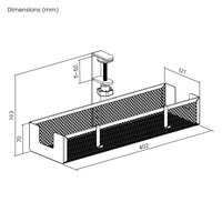 CC11-15-1 Vente en gros Panier de rangement en maille métallique pour câbles sous le bureau, fixation sans perçage par pince, organisateur de fils et rangement pour multiprises