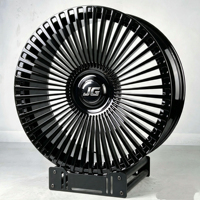Jantes forgées monobloc JG 6061-T6, noir brillant, entièrement peintes, design multi-branches Turbo, jantes en alliage pour BMW Audi Tesla Range Rover