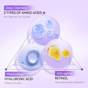 Lanbena soporte OEM producto ácido hialurónico <span class=keywords><strong>facial</strong></span> retinol antienvejecimiento lavado limpiador <span class=keywords><strong>facial</strong></span> - Product Image 4