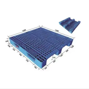 Heavy duty single side 4 way 1200 x 1200 plastic palletIndustrial plastic pallet