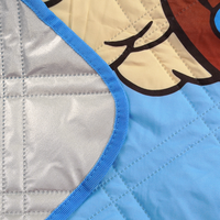 Couverture de pique-nique pour enfants en PVC imprimé avec des personnages de dessins animés, durable, écologique, imperméable, en tissu Oxford, aux couleurs vives, pour l'extérieur, certifiée OEKO-TEX