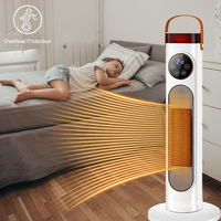 Chauffage d'appoint électrique en céramique PTC 2000W, protection contre la surchauffe, thermostat réglable, design portable autoportant, économe en énergie