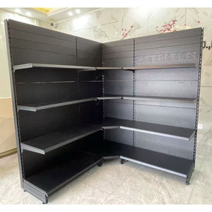 벌크 하이 퀄리티 블랙 메탈 슈퍼마켓 코너 선반 4 레이어 - Product Image 2