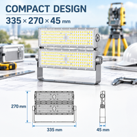 Projecteur LED modulaire haute efficacité 200W 160-180LM/W avec driver Lumileds Inventronics, éclairage industriel extérieur pour entrepôt et cour