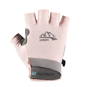 Cycling sports gloves The same half finger thin breathable anti-slip wear-resistant summer ice silk sunscreen outdoor gloves