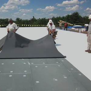 TPO lembar membran tahan air atap datar, membran atap TPO tahan air
